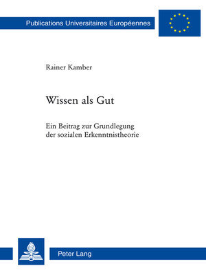 cover image of Wissen als Gut
